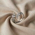 Hvidguldfarvet Zirconia Ranke Ring