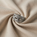 Hvidguldfarvet zirkonia infinity-ring
