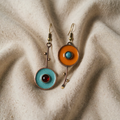 Antique Bronze Color Stone Earrings
