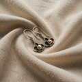 Boho Clover Pearl Silver Earrings
