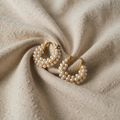 Pearl Bubble Hoop Earrings