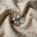 Silver Moonstone Drop Earrings