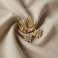 Classic Crystal Snowflake Drop Earrings