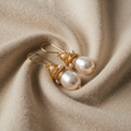 Golden Thread Pearl Vintage-øreringe