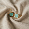 Brincos de Ouro com Turquesa