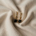 Square Cut Zirconia Stone Drop Earrings