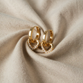 Hollow Zirconia Heart Earrings