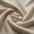 Stylish Gold and Silver Pearl Earrings