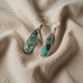 Chic Turquoise Jasper Teardrop Earrings