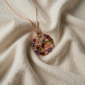 Halskæde med Multi Gemstone Amulet