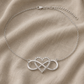 White Gold Infinity Heart Pendant Necklace
