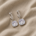 White Gold Zirconia Drop Earrings