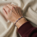Ametyst Stjernelys armbånd hvidguldfarvet