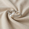Duo Pearl Pavé Cuff Bracelet