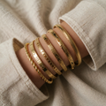 Gold Open Bangle Resort Bracelet Set