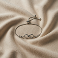 Hvidguldfarvet Infinity Slider Armbånd