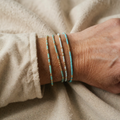 Smart boheme-armbåndssæt med turkise perler
