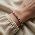 Ametyst Prisme Tennisarmbånd | Rosaguld