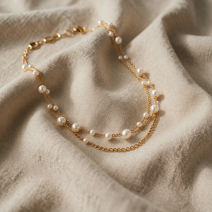 Pearl Chain Choker Necklace