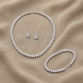 Gorgeous Clear Round Cubic Zirconia Bridal Full Set