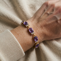 Valleria Ametist Charme Armbånd | Guld