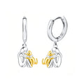 "Forever in Your Heart" Cat Hug Dangle Earrings 