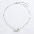 Pearl Teardrop Duo Charm Necklace