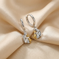 "Forever in Your Heart" Dog Hug Dangle Earrings