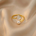 Åben Duo Pearl Wrap Ring