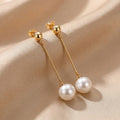 Luxury Dangling Earrings with Hand-Strung Pearls