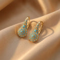 Elegant Mandala Turquoise Earrings