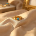Vintage Gold Natural Stone Ring