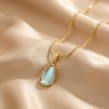 Water Drop Glass Pendant Necklace