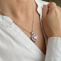 Halskæde Pink Heart Radiance | Hvidguld