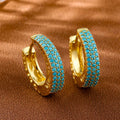 Turquoise Minimalistic Hoop Earrings