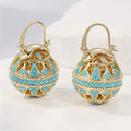 Gilded Turquoise Mandala Earrings