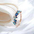 Opulent Sapphire Aqua Ring