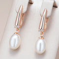 Elite Rosegold Perle Dråbeøreringe