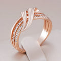 Unik geometrisk perlering i rosa guld