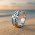 Ring Aurora from the Ocean Waves and Beach