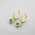 Brincos de Zircão Verde Brilhante