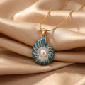 Pearl Blue Shell Necklace