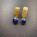 Boho Lapis Lazuli firkantede dråbeøreringe