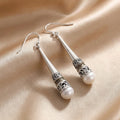 Vintage Pearl Talisman Drop Earrings