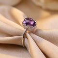 Natural Impurity-Free Amethyst Ring