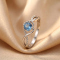 Silvery light luxury women's ring