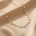Pearl Chain Choker Necklace