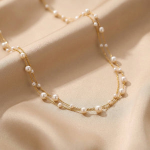Perlekæde Choker Halskæde
