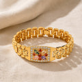 Tidløst Blomsterarmbånd med Zirkonia