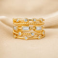 Couture Stableringe i Guldtone
